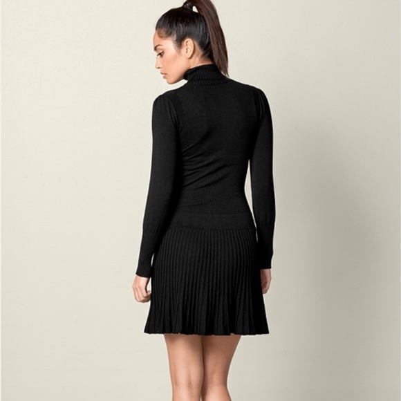 VENUS Pleated Sweater Dress NWOT Dark Teal - Picture 3 of 7